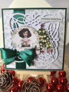 KARTKA ŚWIĄTECZNA handmade w kopercie - personalizowana, ręcznie robiona