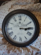 Duży zegar ścienny do powieszenia cafe dela tour 