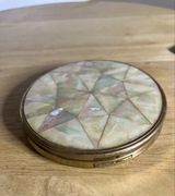 lusterko do torebki masa perlowa made in england intarsja/inkrustacja miedź