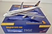 Boeing 747-400 Singapore Airlines 9V-SPG model metalowy Herpa skala 1:400