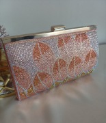 Unikatowa Torebka wieczorowa - Kopertówka- Cyrkonie 