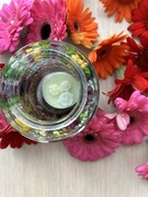 Świecznik z suszonymi kwiatkami 