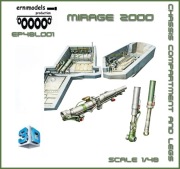 Wnęki i golenie podwozia do Mirage 2000 do modelu Kity Hawka 1/48