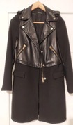 ZARA Płaszcz Skóra łączone mat 34 XS