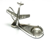 POPIELNICZKA METALOWY MODEL SAMOLOTU MIG-15 PRL ZSRR - UNIKAT