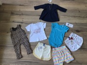Zestaw nowych ubranek dla dziewczynki 62