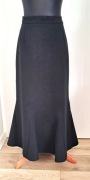 Czarna spódnica maxi z wirującym dołem  vintage Y2K 90s r. L/XL