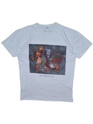 Biała koszulka nadruk retro vintage 90s 80s nike adidas goth boxy fair