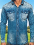 Koszula Jeansowa Męska r.M