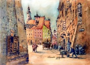 Warszawa- 21x30cm Akwarela - Pomysł na prezent 
