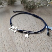 Bransoletka sznurkowa góry SREBRO 925