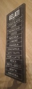 Tablica gelati kawiarnia desery włoskie