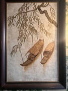 OBRAZ W TECHNICE LAKI – ŁODZIE POD WIERZBĄ