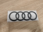 Emblemat znaczek audi na tylna klape czarny połysk 192mm