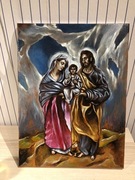 Przepiękny obraz na płótnie - Święta Rodzina w stylu El Greca
