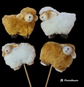 Figurka dekoracja baranek na piku komplet 4 szt. komplet zestaw Homla Duka