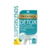 Twinings SUPERBLENDS DETOX cytryna, imbir, korzeń łopianu, koper włoski x20