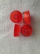 Gałki, pokrętła, potencjometry do gitary, czerwone, 4 szt. = 1 komplet