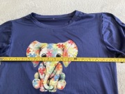 T-shirt z kolorowym słoniem rozmiar M