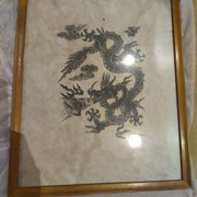 Chińskie malarstwo smoka - stare 