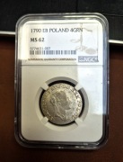 Stanisław August Poniatowski - złotówka 1790 - NGC MS62