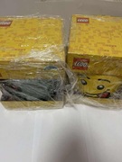 LEGO POJEMNIKI DUŻE GŁOWY L (30cm )CHŁOPIEC GŁUPTAS i zombie 8,5 L NOWE 