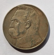 Moneta z II RP - 10 złotych Piłsudski 1937r.Srebro.