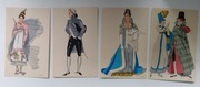 Napoleon moda empire zestaw starych  pocztówek 