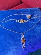 BRANSOLETA  PIERŚCIEŃ I MEDALION / ZAWIESZKA  BURSZTYN BAŁTYCKI