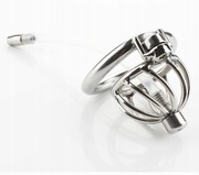 Mały Stalowy pas cnoty Chastity cock cage klatka Dilator oring 50mm