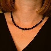Naszyjnik handmade z kamienia Black Stone