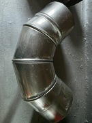 Kolano obrotowe kwasoodporne regulowane stal nierdzewna 130mm 