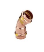 Złączka Viega kolano łuk zacisk do gazu fi 28 45 st K-6 DWUKIELICHOWE