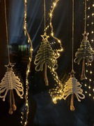 4 choinki dekoracyjne na okno z przysawkami- ozdoba świąteczna