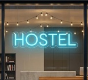 NEON SZYLD HOSTEL HOTEL LED LAMPA WEWNĘTRZNY LUB  ZEWNĘTRZNY