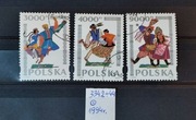 3342-3344 3342-44 Tańce polskie wg Zofii Stryjeńskiej 1994 r.