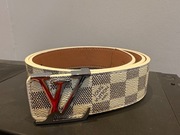 Pasek Lv Louis vuitton biały męski damski unisex 