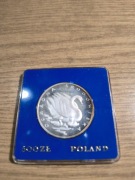 Moneta łabędź z młodymi