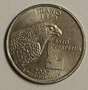 Rzadka Moneta USA QUARTER IDAHO 25 CENTÓW 2007