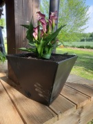 Doniczka metalowa PREMIUM – cięta laserowo | 4 mm | 32x32 cm | wys. 27 cm