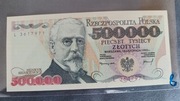 Banknot PRL 500000 zł seria L rok 1993 UNC