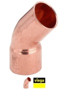 Łuk 45 miedziany jednokielichowy 22 VIEGA