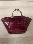 Torebka bordowa krokodyl Max Mara