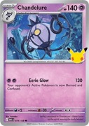 Holo Oryginalna Karta Pokemon Chandelure (30C 075) 30th Celebration