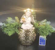 świecący stroik z aniołkiem