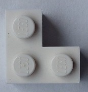 LEGO 2357 klocek 2x2 biały narożny 4162