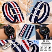Pasek NATO 22mm do smartwatcha zegarka materiałowy nylonowy
