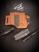 Kabura EDC na narzędzia dwukolorowa z naturalnej skóry - służby, bushcraft