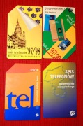 Karty Telef.zużyte Spis Telefonów Książka Telef nr247,375,899,1026/4 szt 