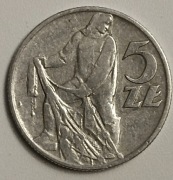 5 ZŁ RYBAK 1959 RZADKI OKAZ